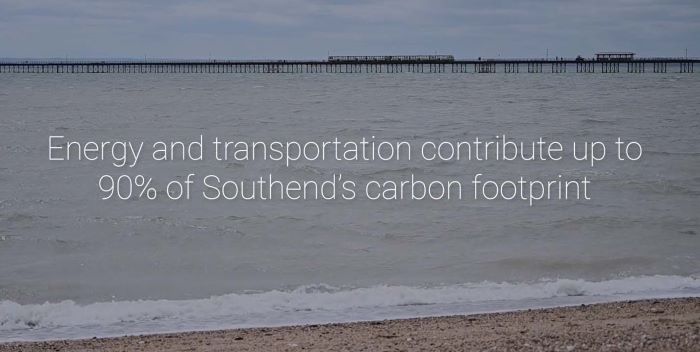 Energy and transportation contribute up to 90% of Southend's carbon footprint